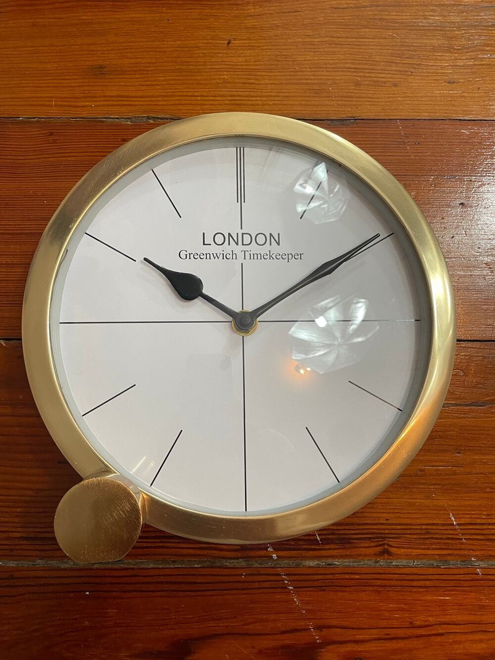 London Greenwich Timekeeper Meba Gold Desk Table Clock Art Deco
